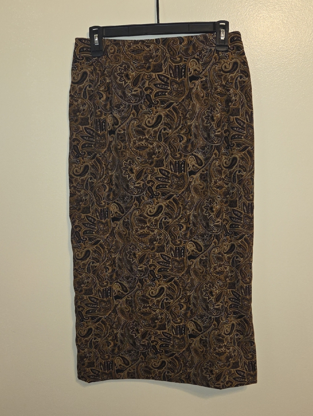 NWT Y2K 90s Briggs New York Brown Black Paisley Grunge Witchy Midi Maxi Skirt 8